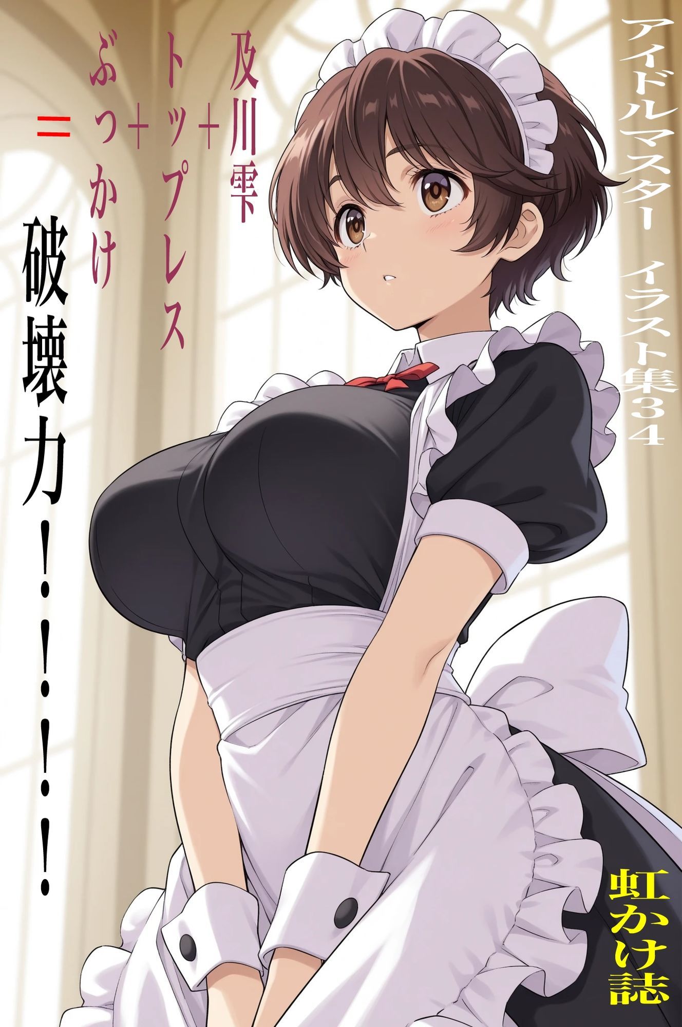 サンプル画像1:虹かけ誌   アイドルマスター  イラスト集34 及川雫  及川雫＋トップレス＋ぶっかけ=破壊力！！！！(九情承太郎商店) [d_686769]