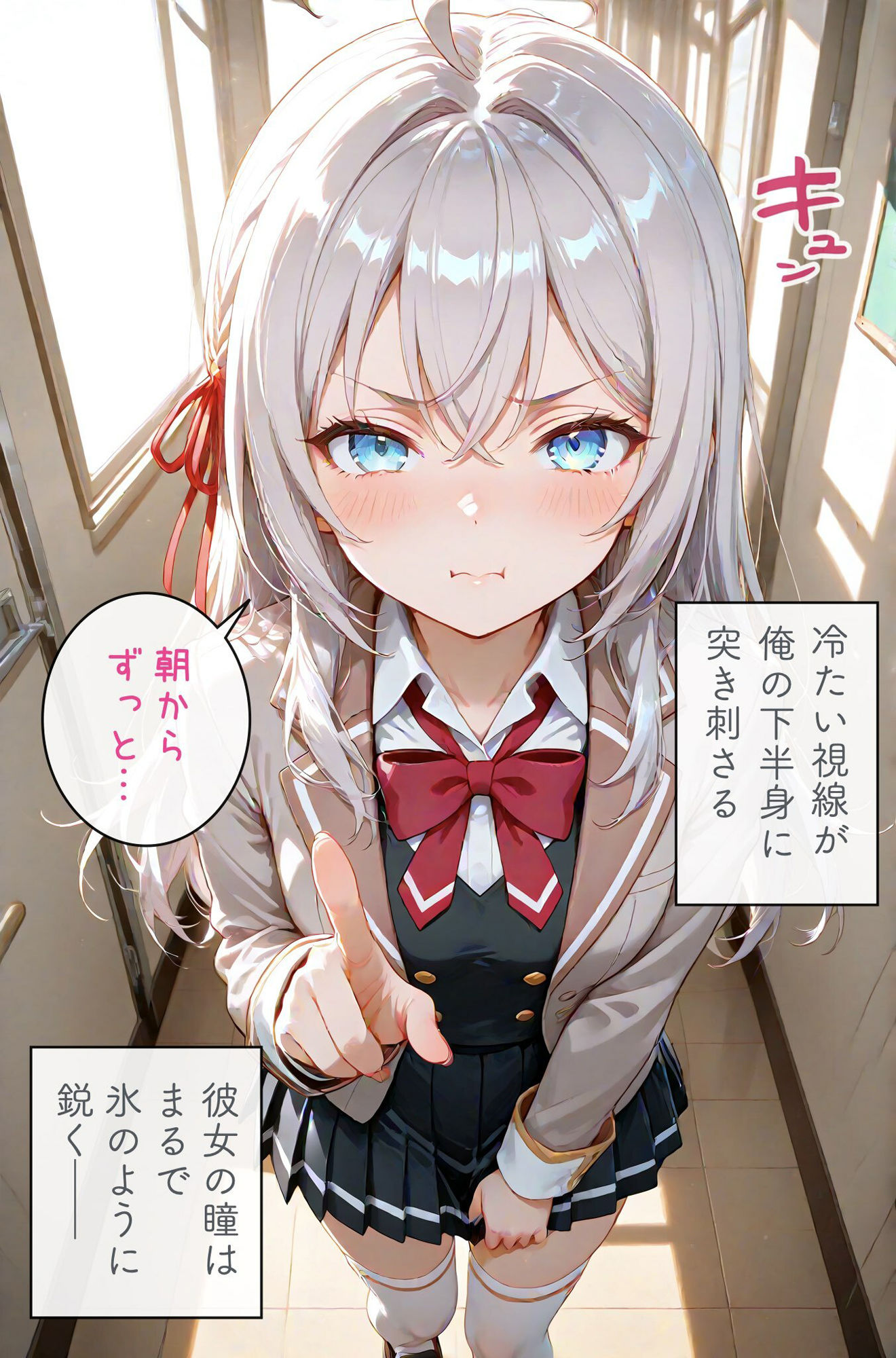 「はめデレ」隣の席の銀髪美女が抜いてくれる話 画像3