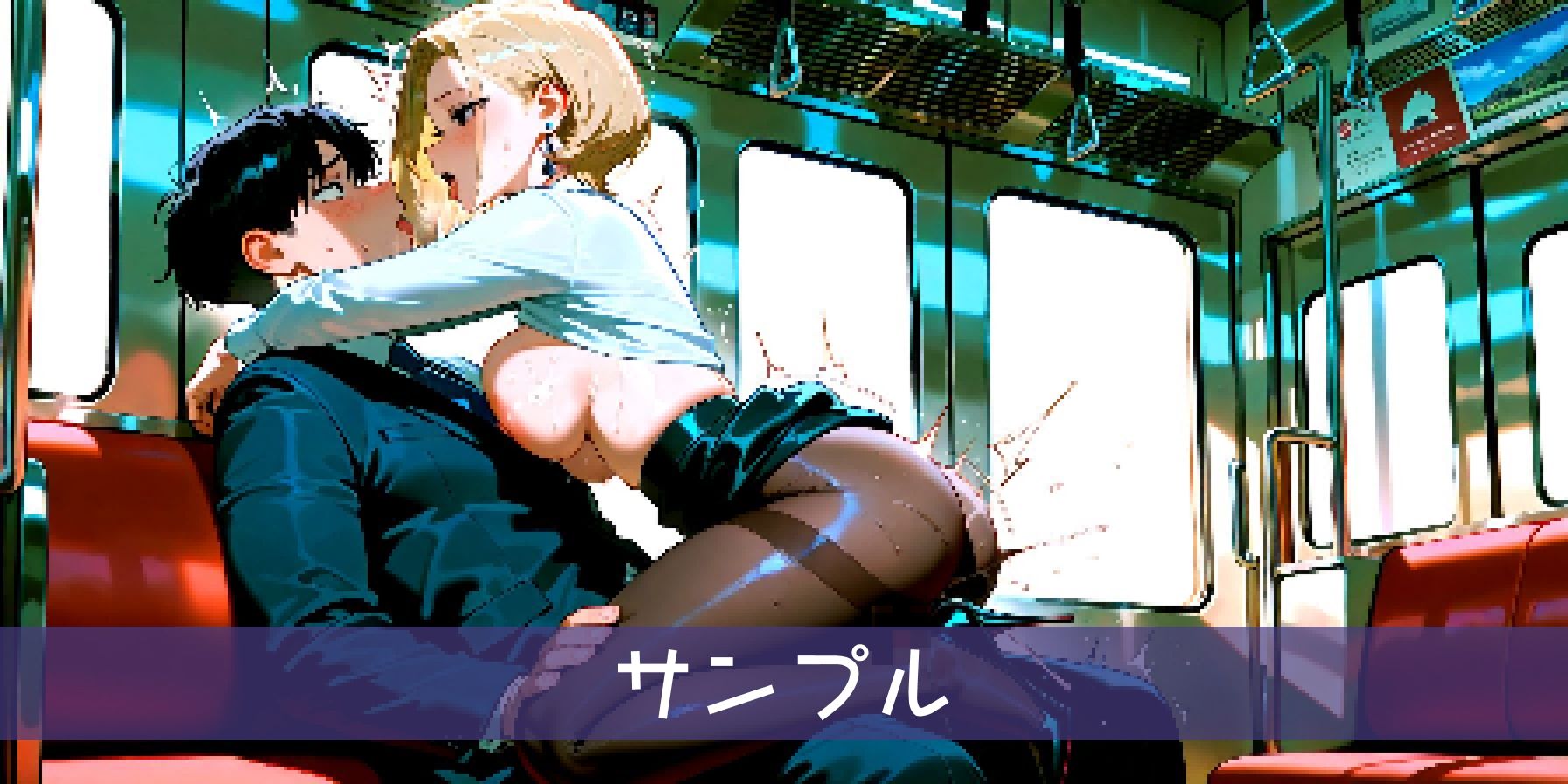 サンプル画像1:金髪ギャル  始まりは電車から？(パツキーン) [d_687149]