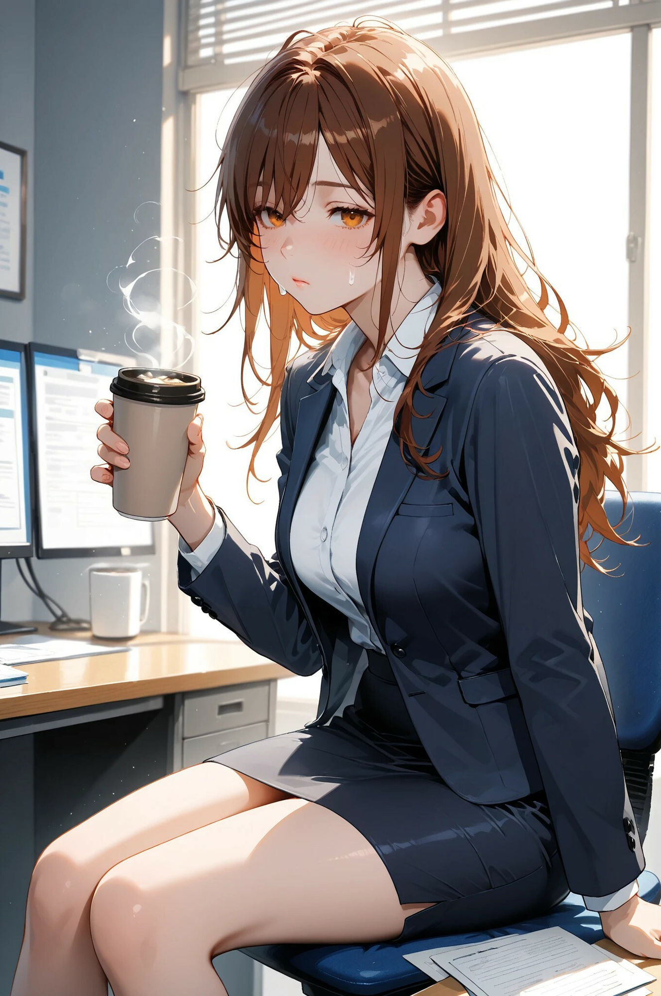 サンプル画像2:社畜娘のナイトルーティン(Rialism) [d_687314]