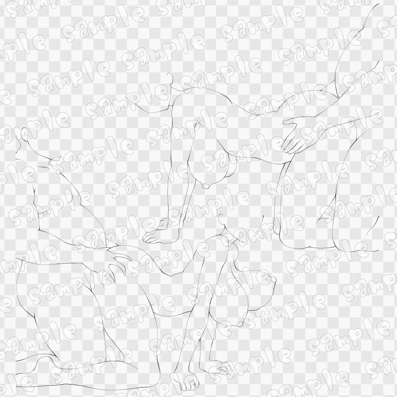 【無料エロ漫画】線画素材集［手］31(ART111) d_687315