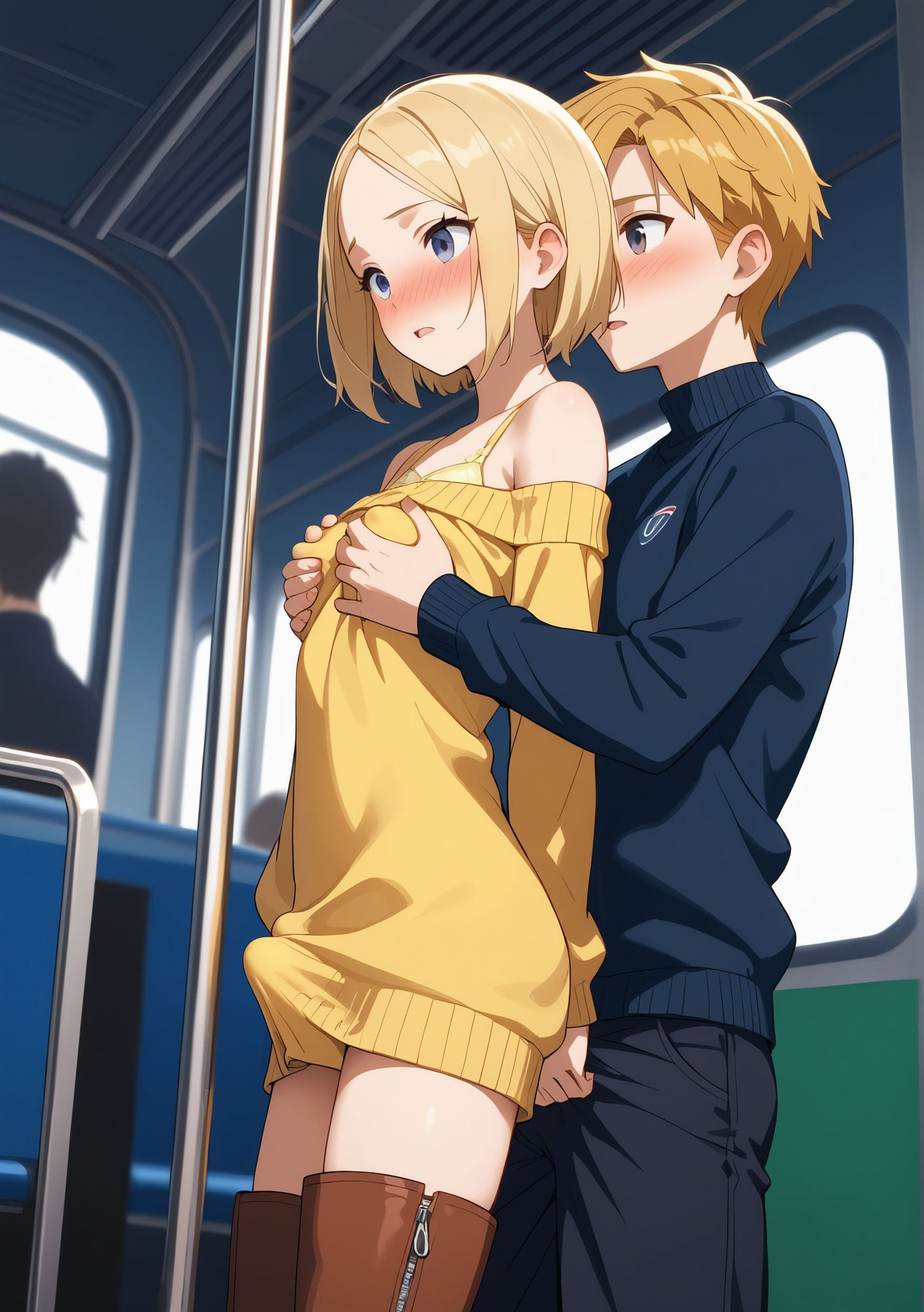 サンプル画像2:生意気な男の娘は電車の中で犯●れる(コロッケパン) [d_687337]