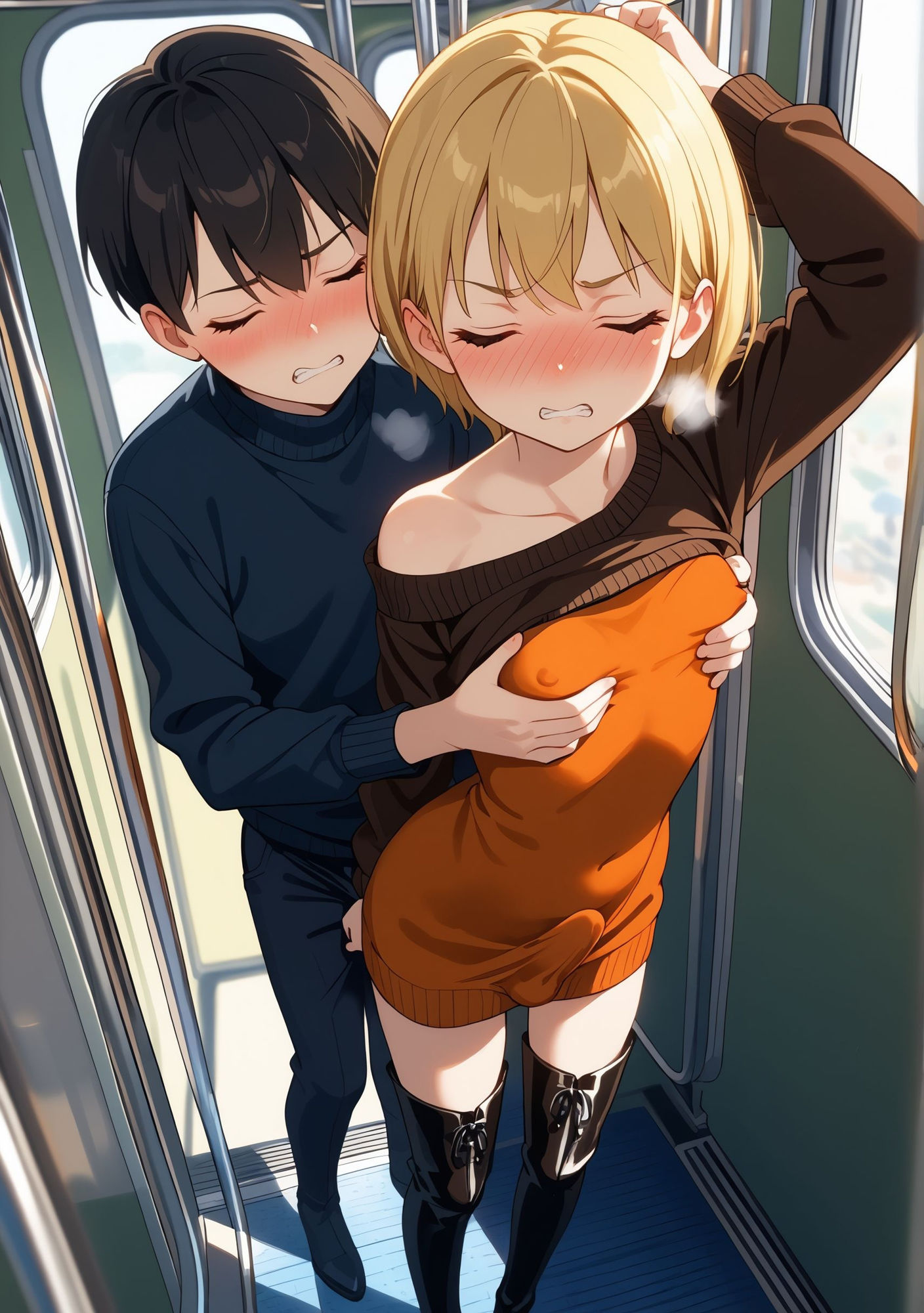 生意気な男の娘は電車の中で犯●れる 画像9