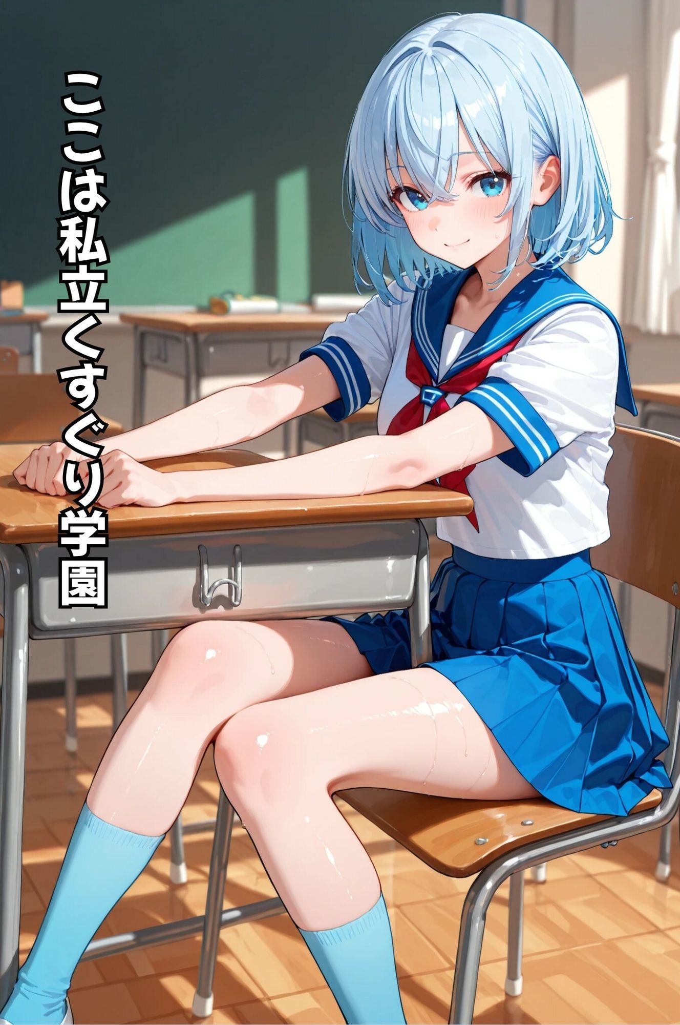 サンプル画像1:水着少女ガニ股拘束くすぐりイカせ(ahex) [d_687450]