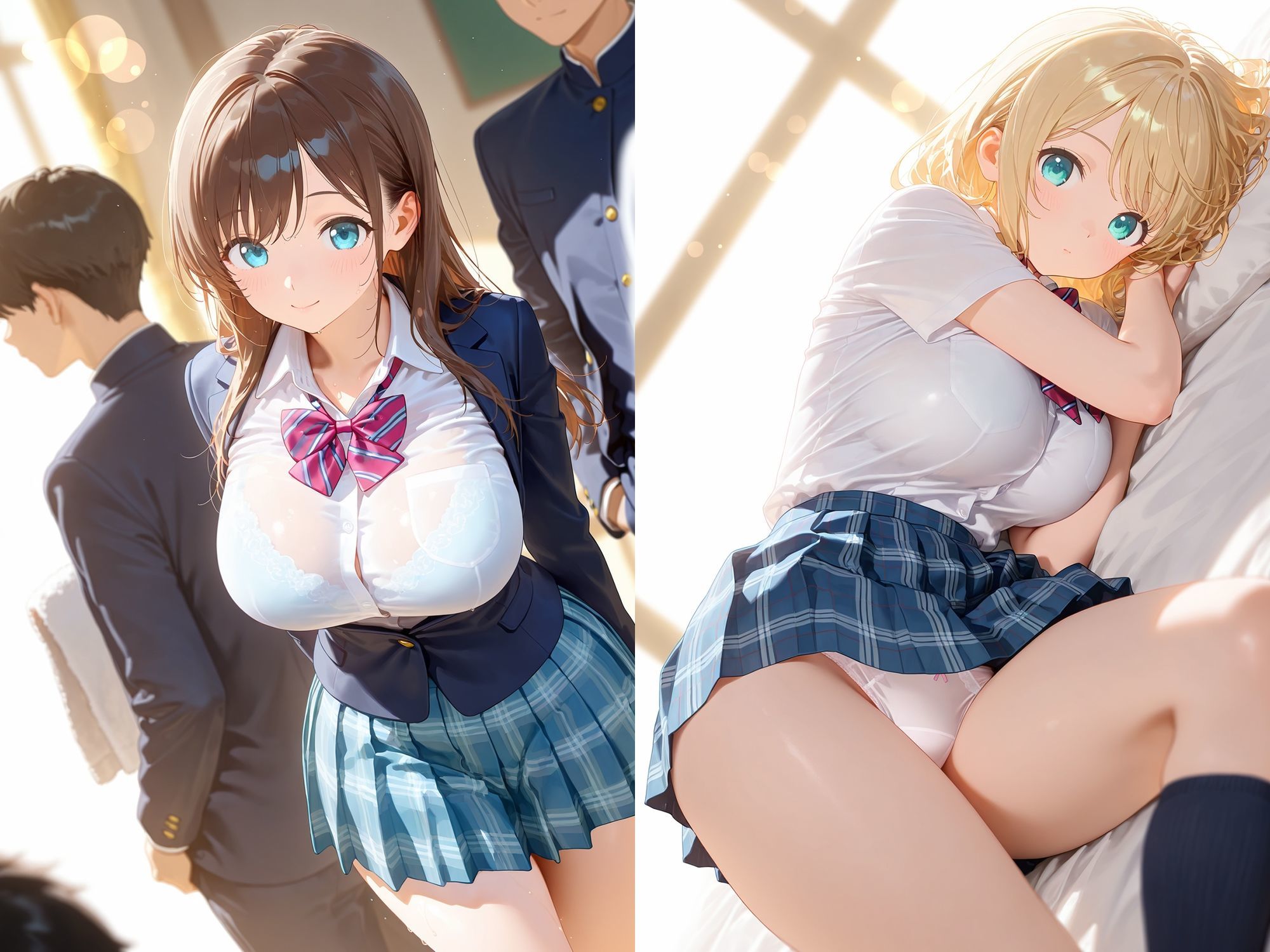 サンプル画像2:幼馴染と秘密の性(朝のテント) [d_687493]