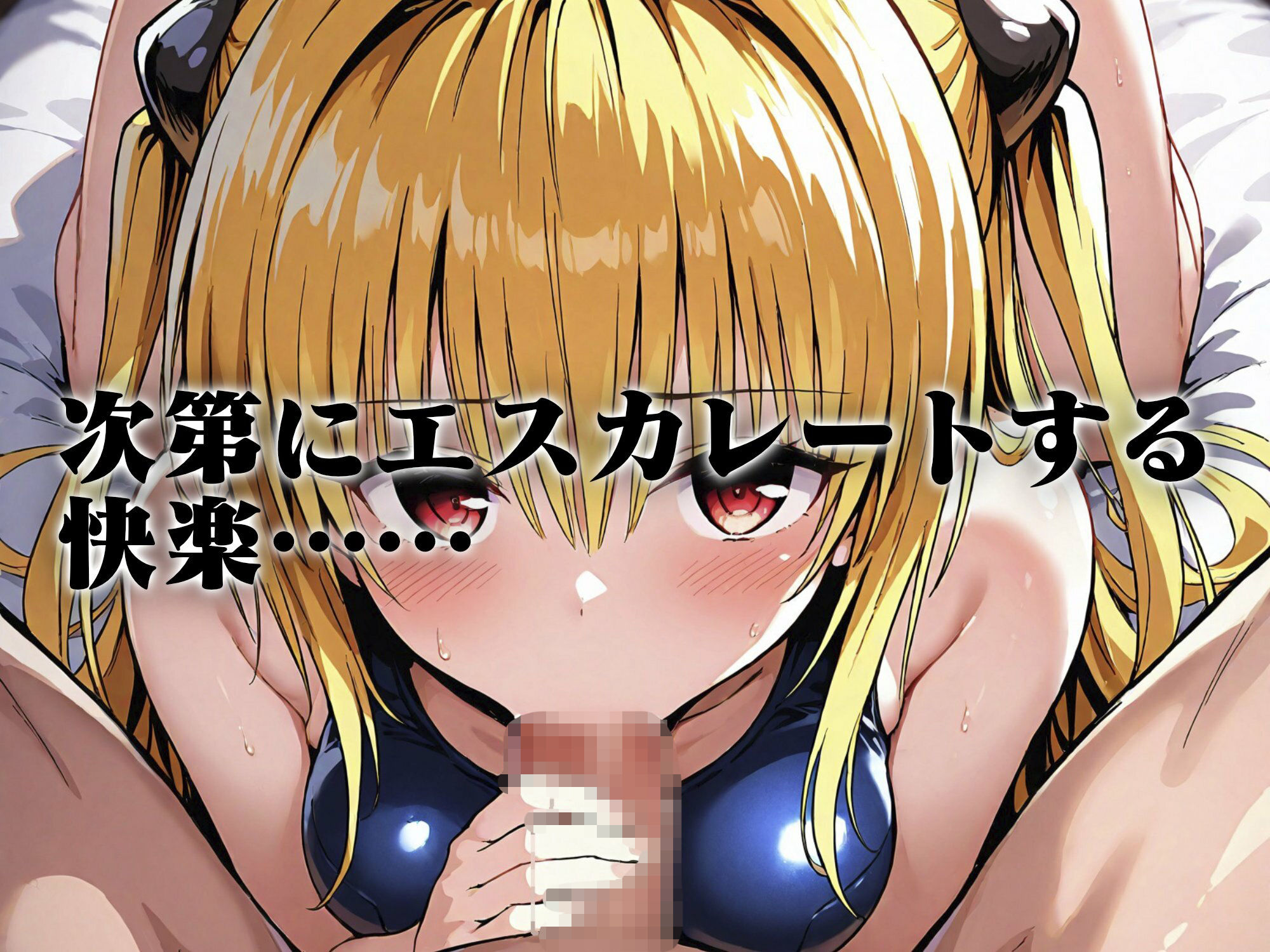 サンプル画像4:ヒロイン即えっち 金色●闇 スク水編(ものとーん) [d_687574]