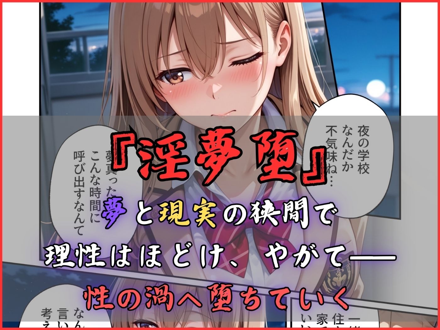 サンプル画像3:【コミックフルカラー】淫夢堕_俺の淫夢で神崎千夏の本性を犯し尽くす！！（教室編）(Re:ロード_聖華女学院) [d_687604]