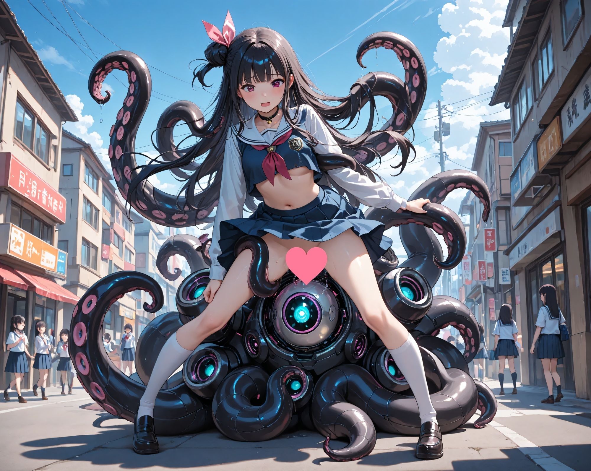 サンプル画像1:女子校生×ロボット×触手 アートチックCG(にゃんてえっちなんだ) [d_687654]