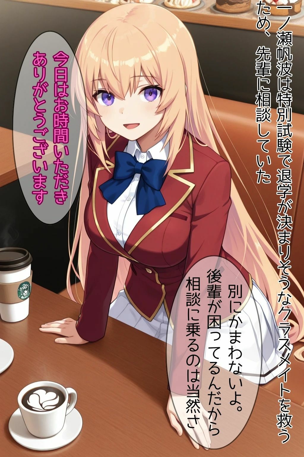 サンプル画像1:クラスを救うために先輩の女になった一之瀬帆波が淫乱になる話(ピンクちゃん) [d_687909]