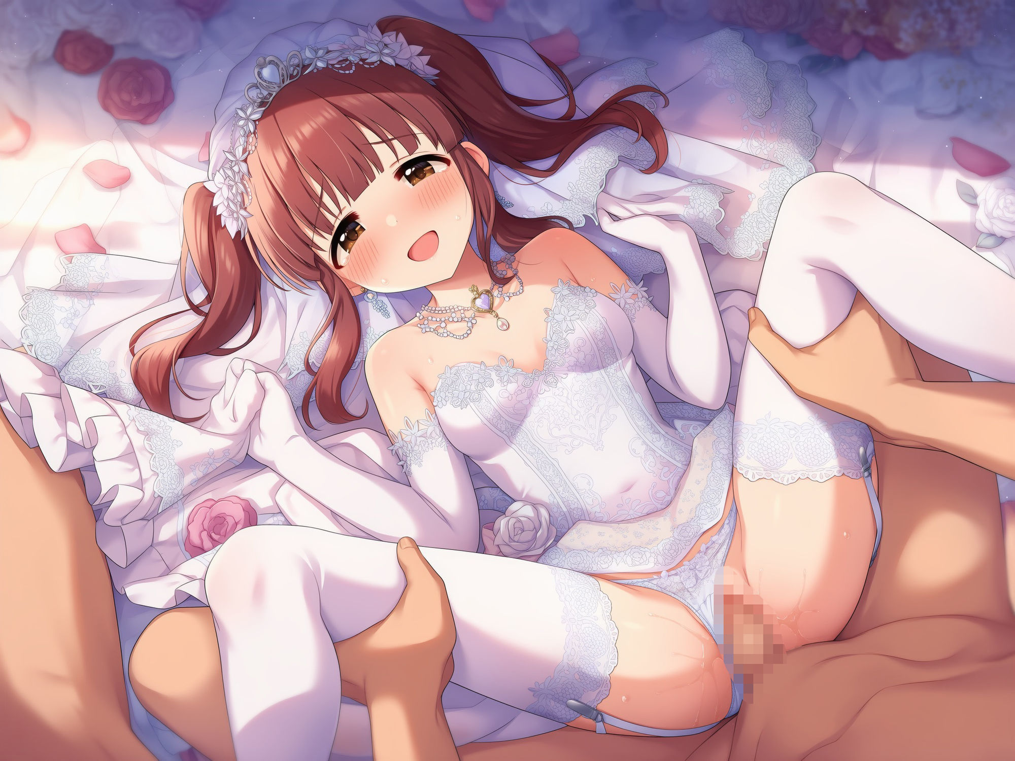 （103枚）ウェディング姿の天使系アイドルとイチャラブするイラスト集 画像5