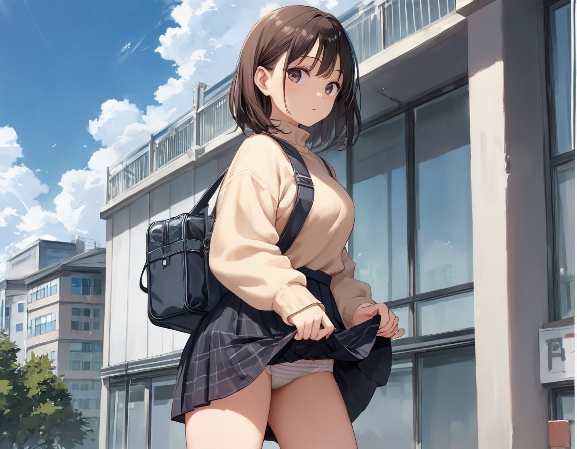 サンプル画像1:デートでどんどん服脱ぐ 巨乳娘とカーセックス(電脳ストリップ) [d_688264]