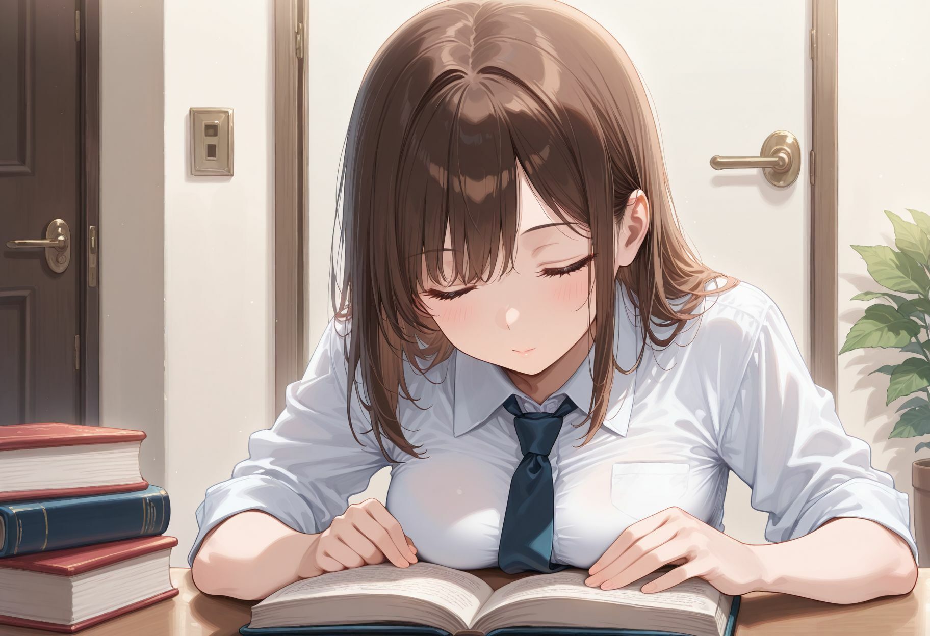 サンプル画像1:飲み込みの早いガリ勉幼馴染  俺の精液も飲み込ませてみた(金太マカオ) [d_688288]