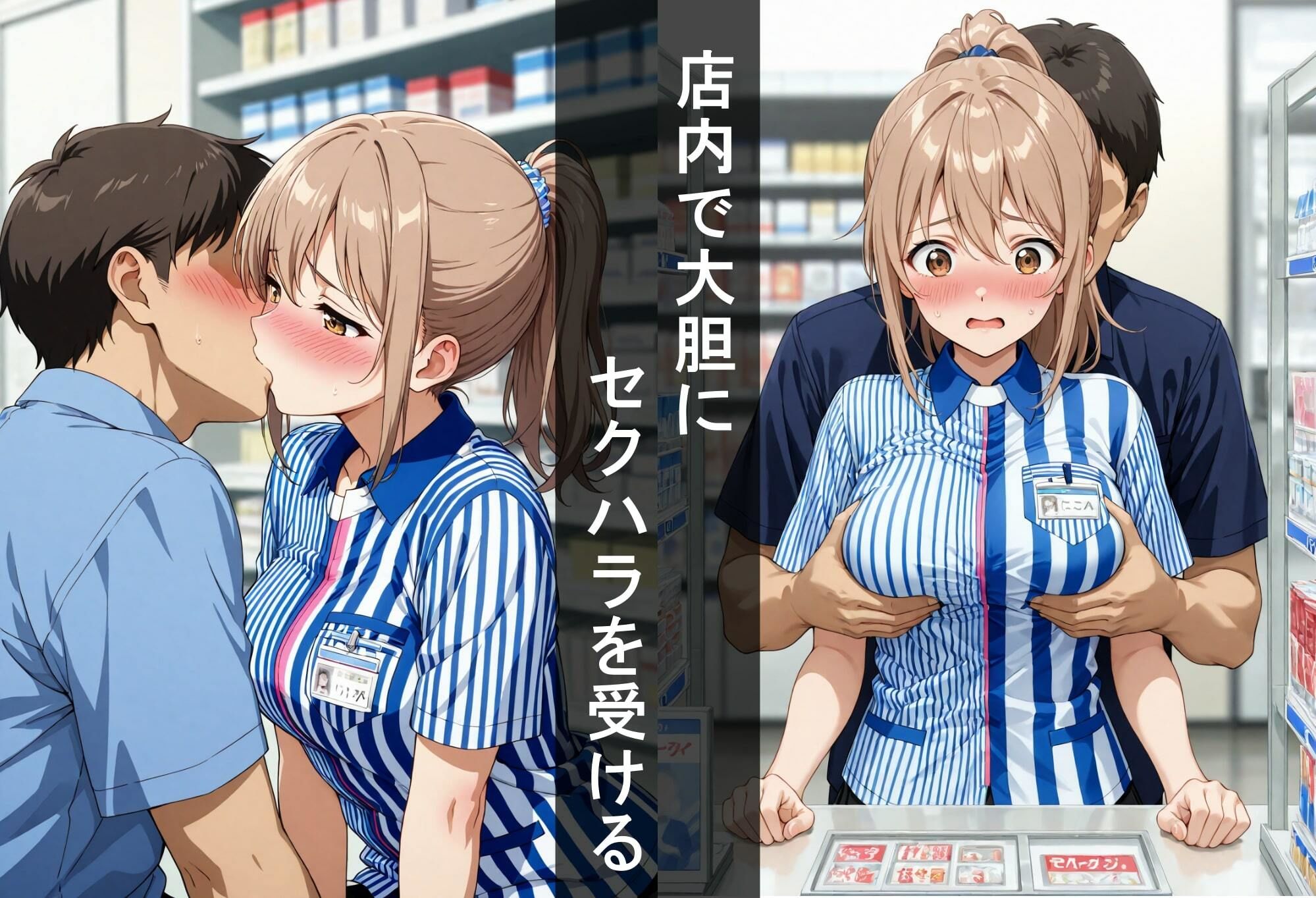 【女子校生】コンビニバイトギャルを虐める！業務時間中にセクハラS〇X！ 画像2