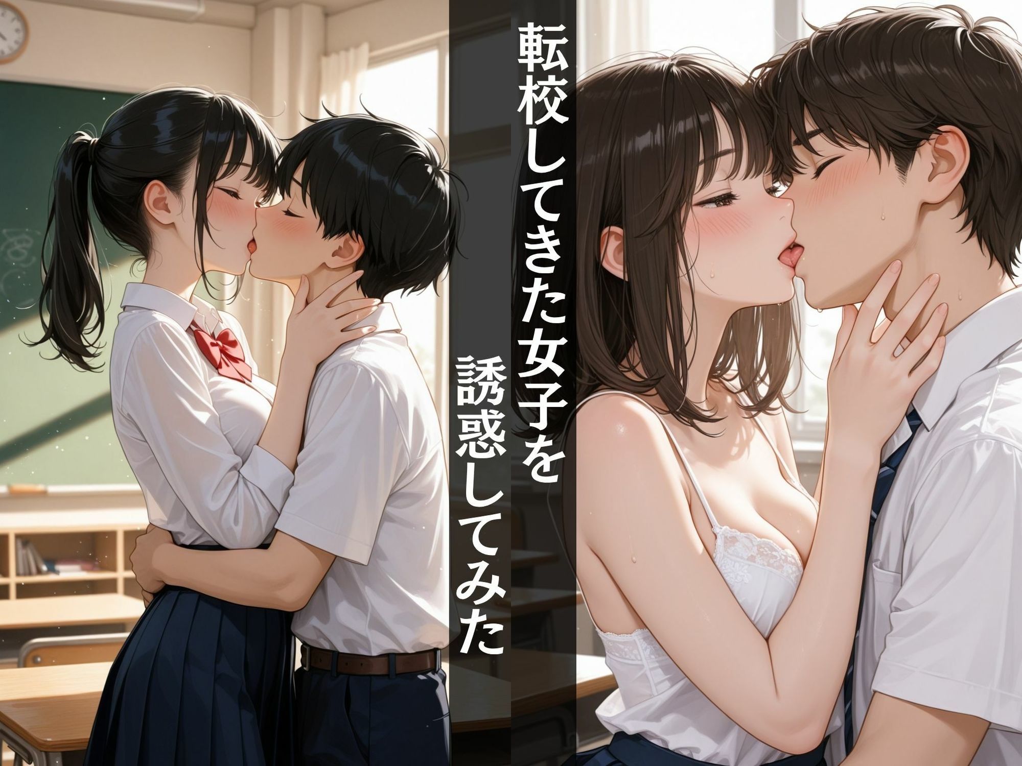 サンプル画像1:【ハメられ】  巨乳の転校生がエロ過ぎた〜転校初日にハメられる美少女〜(揺れ乳部員) [d_688351]