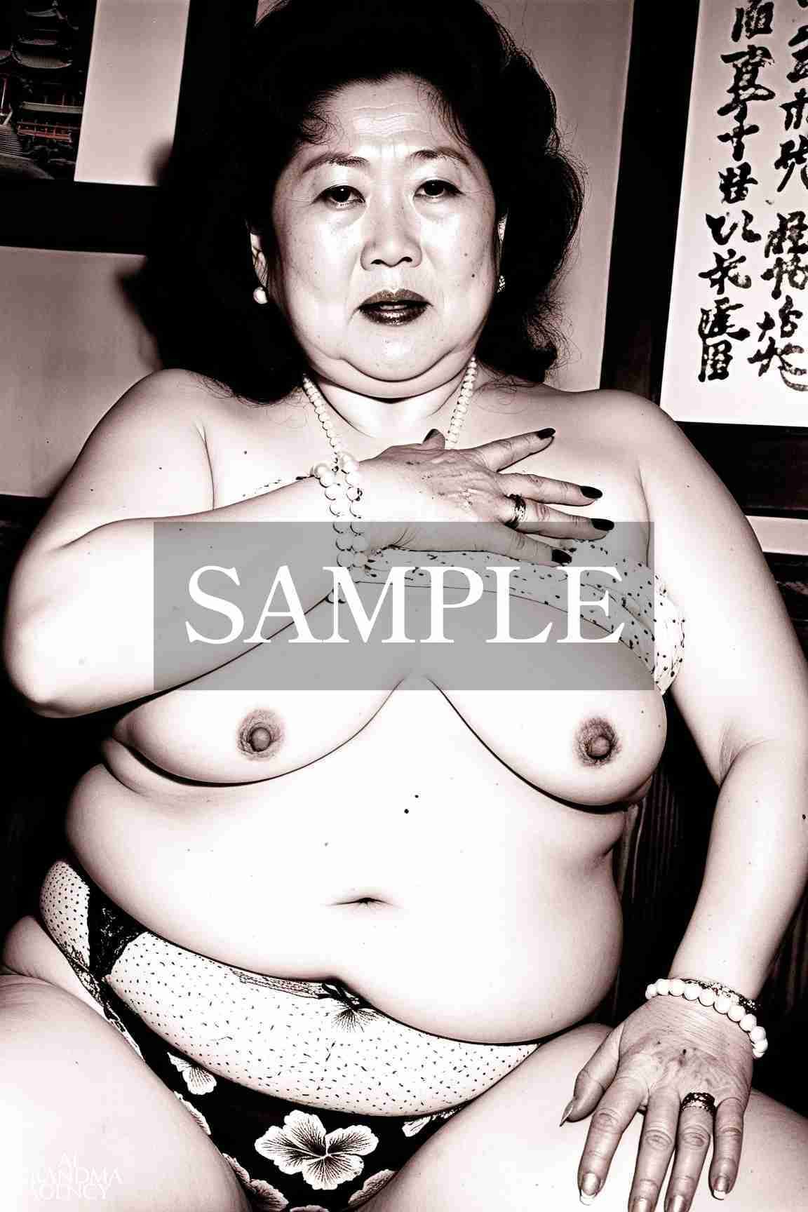 サンプル画像2:AI老女「老婆と縄」(AGA) [d_688848]