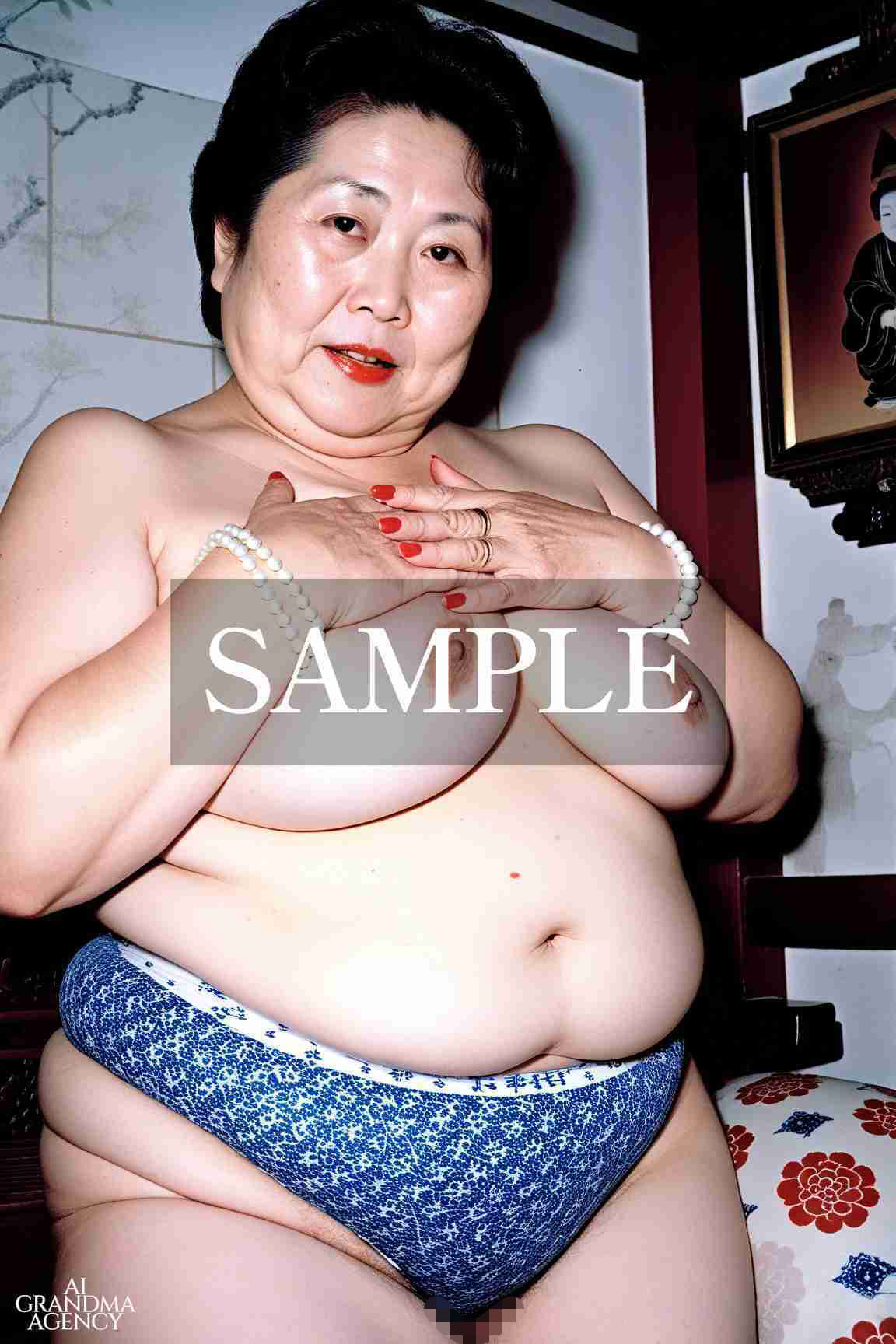 サンプル画像5:AI老女「老婆と縄」(AGA) [d_688848]