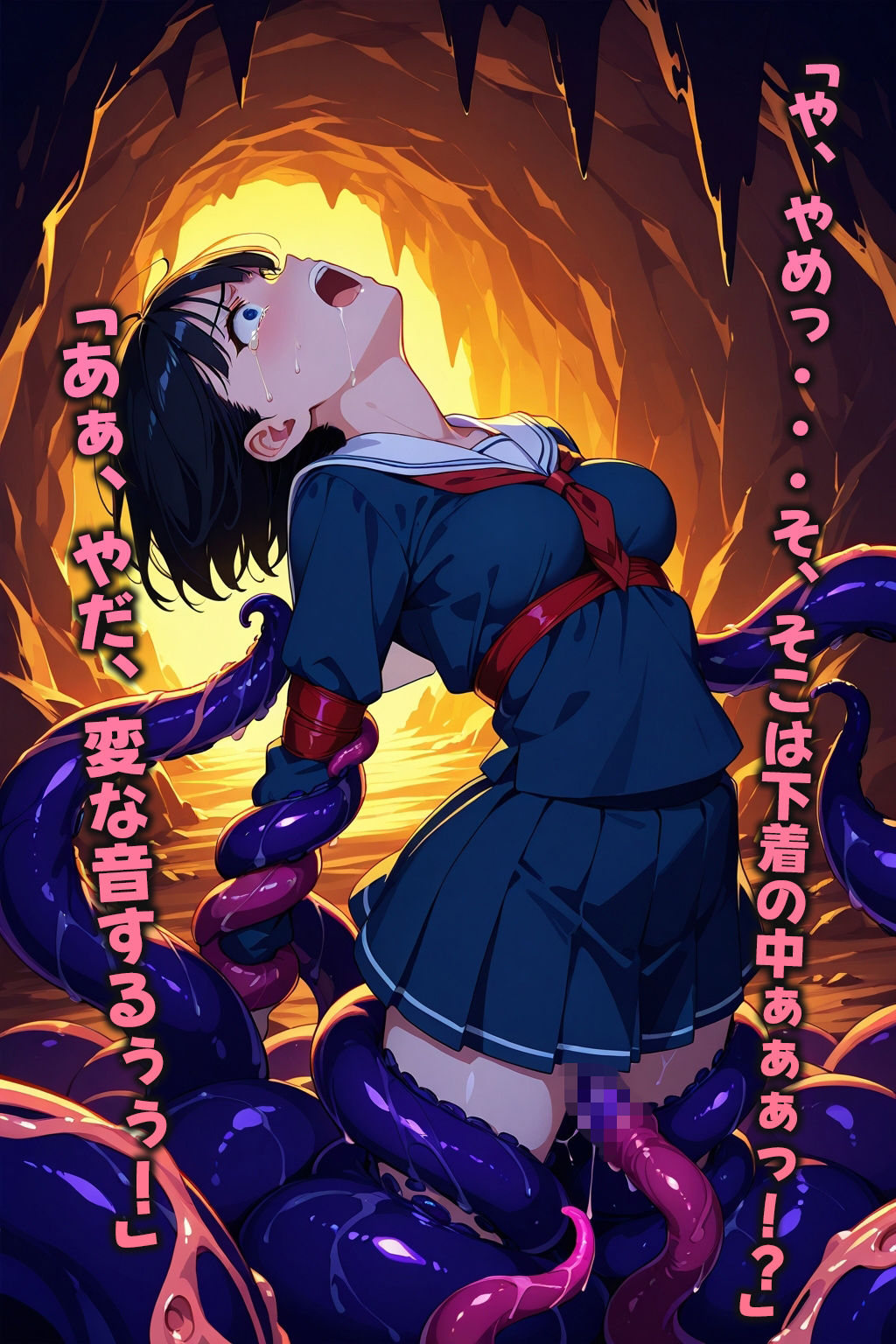 異世界転移したら触手の迷宮なんですけど！？2 -制服少女編- サンプル画像 3