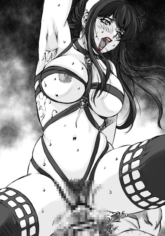 サンプル画像4:赤と黒の椿(マカロニ組) [d_688948]