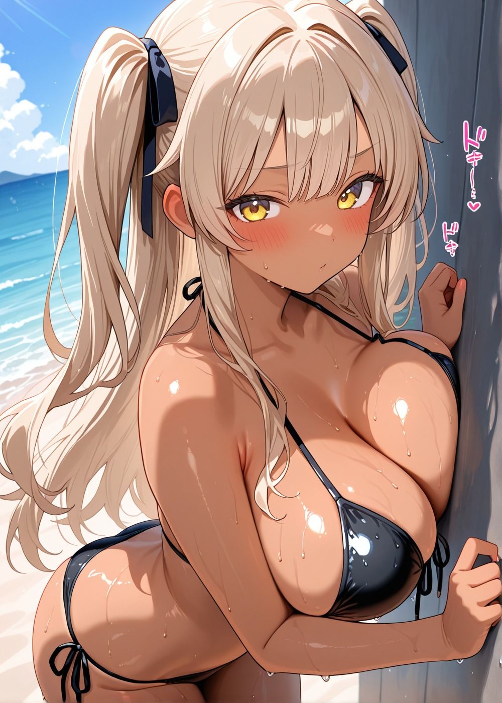 サンプル画像1:海に行ったら日焼けギャルとヤレた話(もふもふプリン) [d_688957]