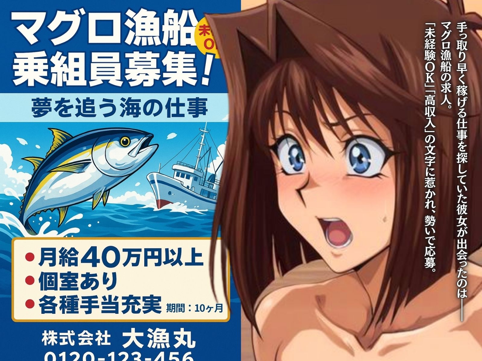 サンプル画像1:マグロ漁船の女 〜ふんどし遠洋漁業〜(フェチAI) [d_689016]