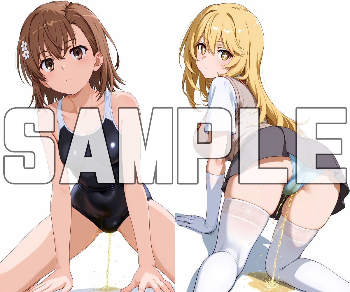 蔵出しおしっこお漏らしする「御〇美琴」と「食〇操祈」3