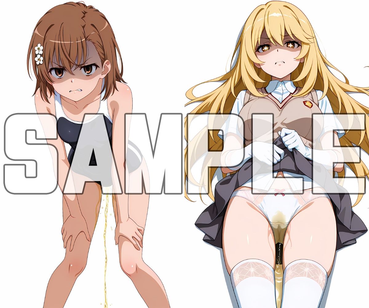 蔵出しおしっこお漏らしする「御〇美琴」と「食〇操祈」4