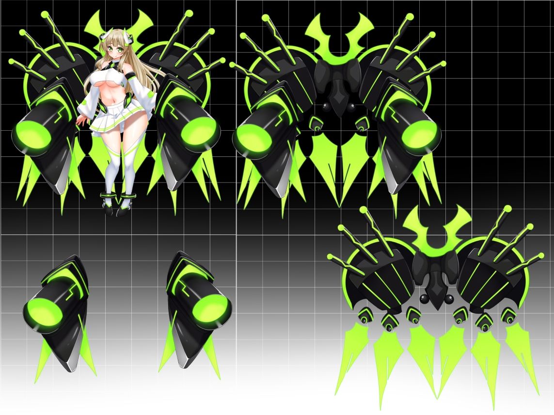 サンプル画像2:立ち絵素材集  メカ少女(水の木) [d_689103]