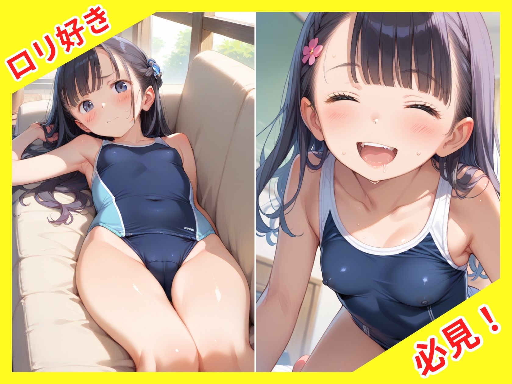 サンプル画像2:おじとロリ美少女06 スク水×中出し編(ロリっこ美少女天国) [d_689125]