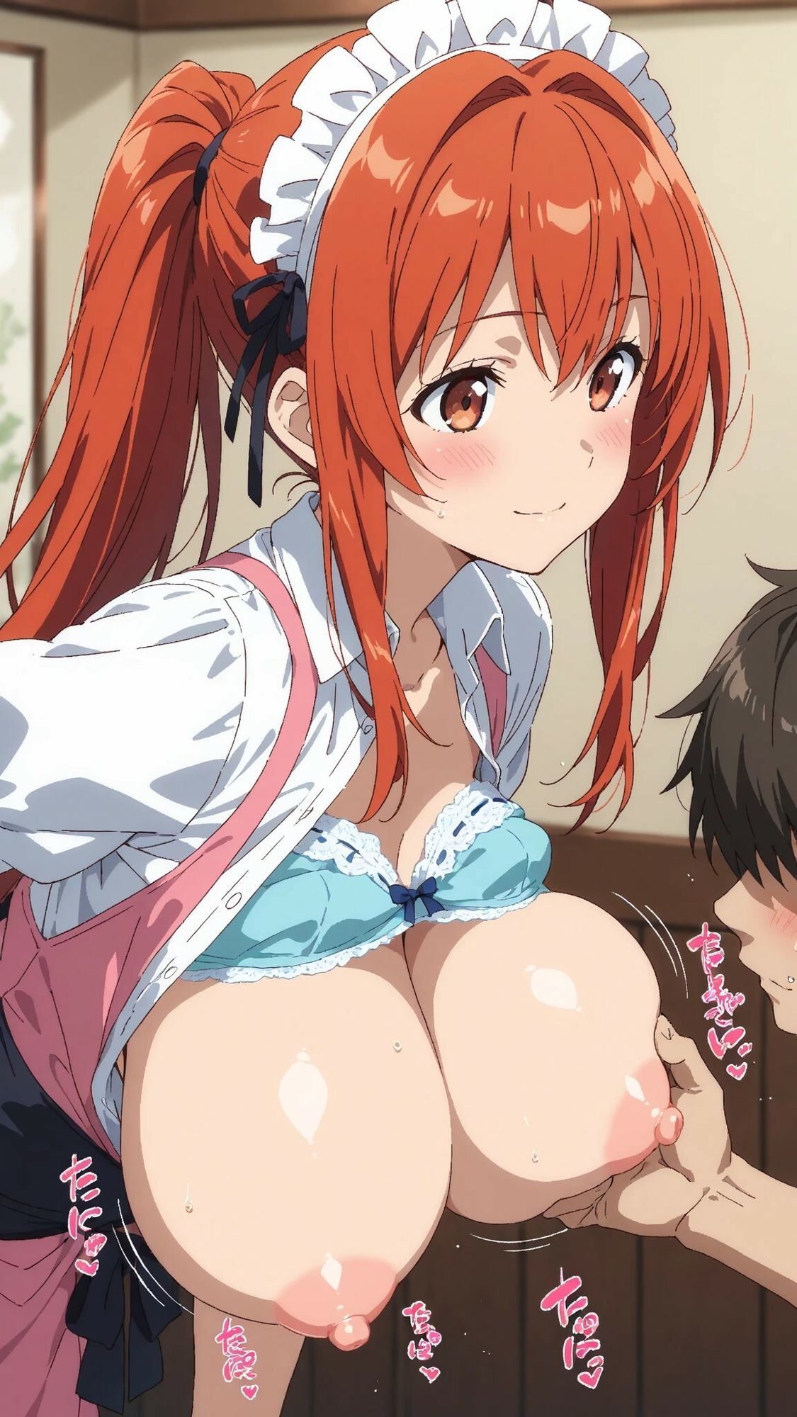 【画風変更】巨乳ウェイトレス美少女との甘いひと時 画像7