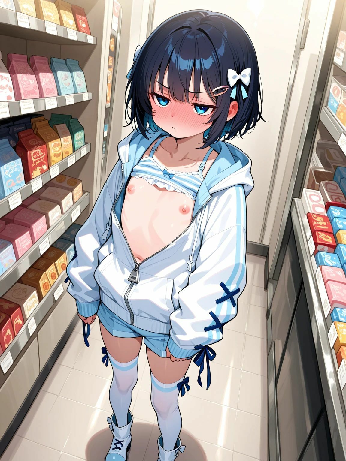 つるぺたパーカー娘 エッチCG集 サンプル画像 2