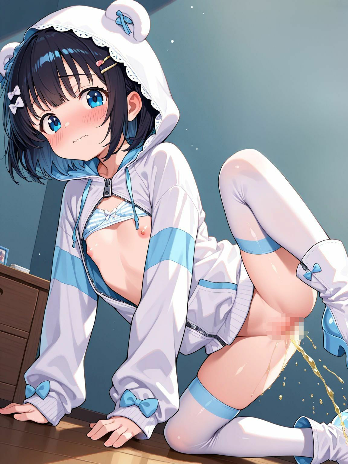 つるぺたパーカー娘 エッチCG集 サンプル画像 5