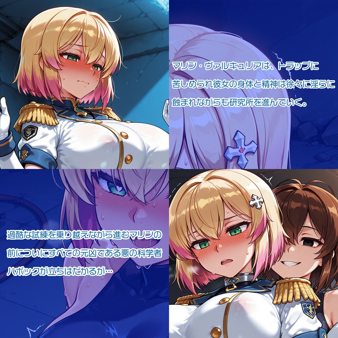 サンプル画像2:正義のヒロインvs悪の科学者(AI魔法少女) [d_689428]