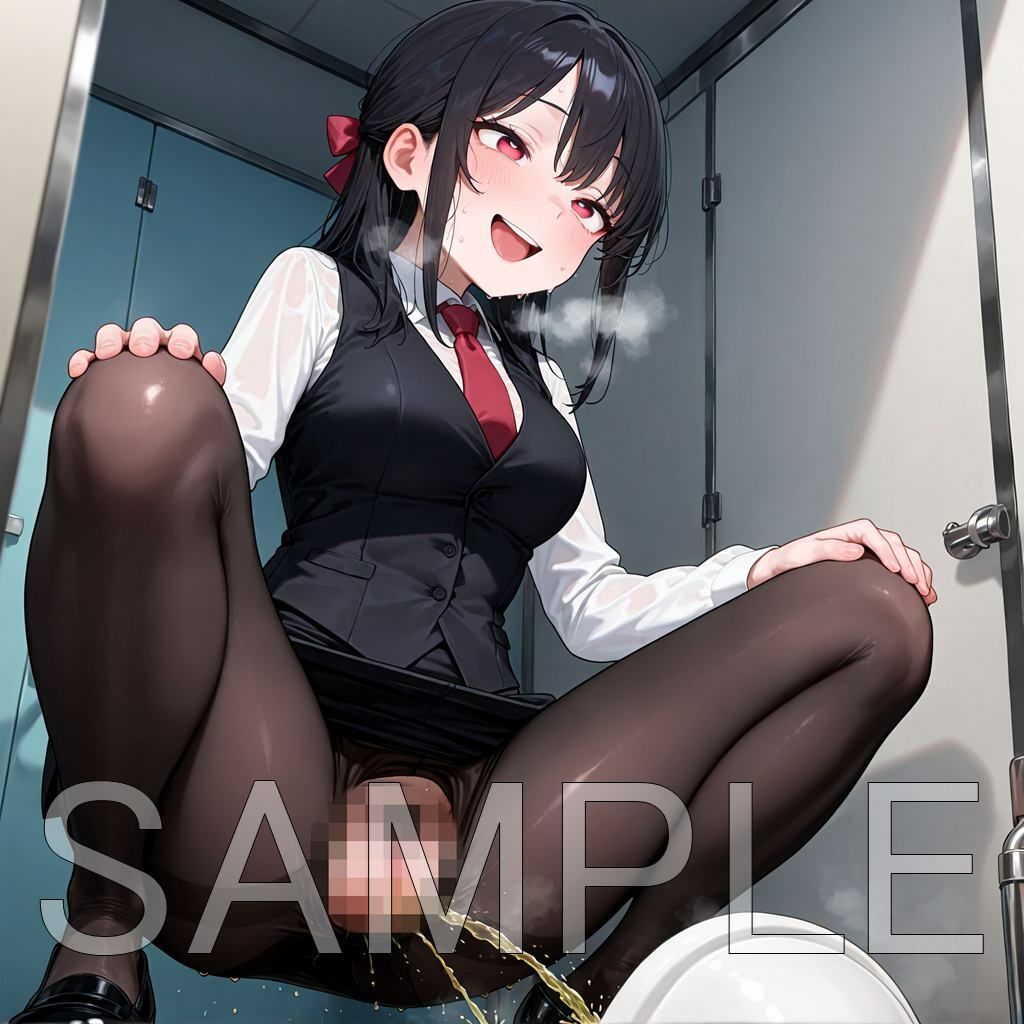 サンプル画像2:OL和式放尿(はいいろ) [d_689459]