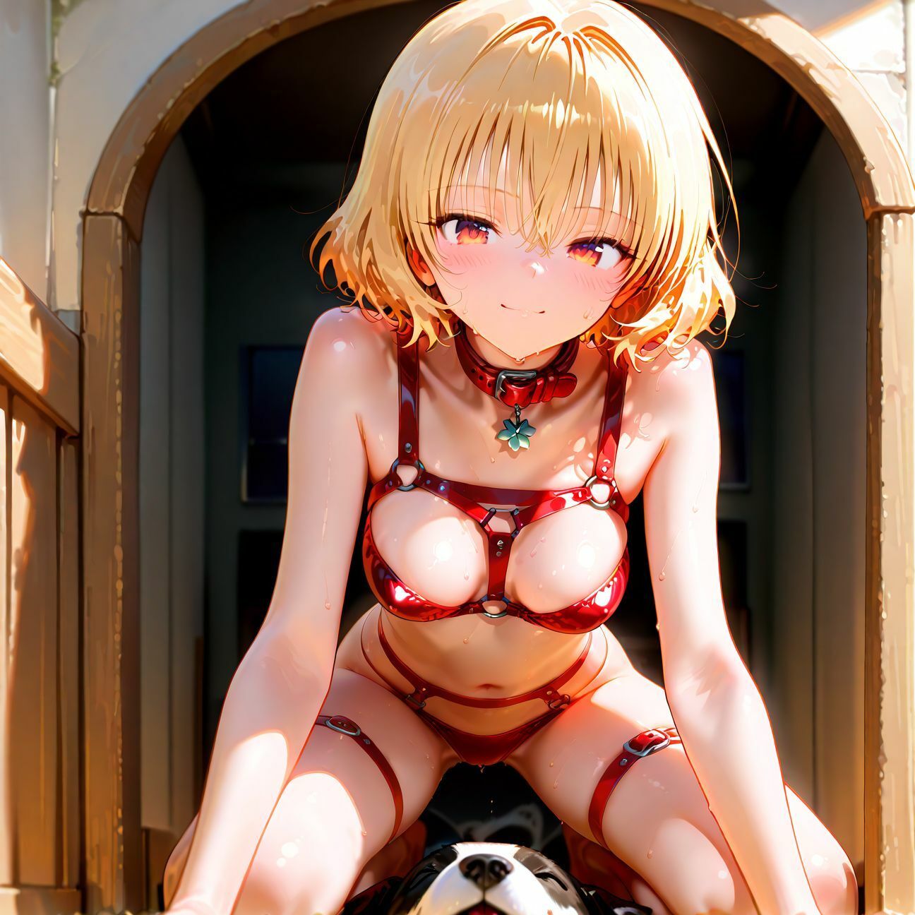 サンプル画像2:【雌犬小屋】美しい雌犬たちが住む小屋へようこそ！躾5日目(AIいちご) [d_689525]