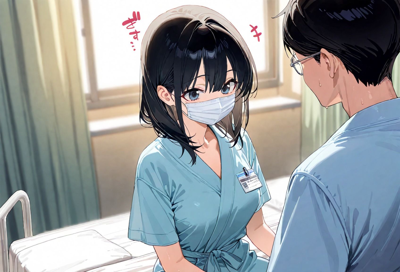 黒髪巨乳ナースの診療室秘められた夜勤記録 画像1