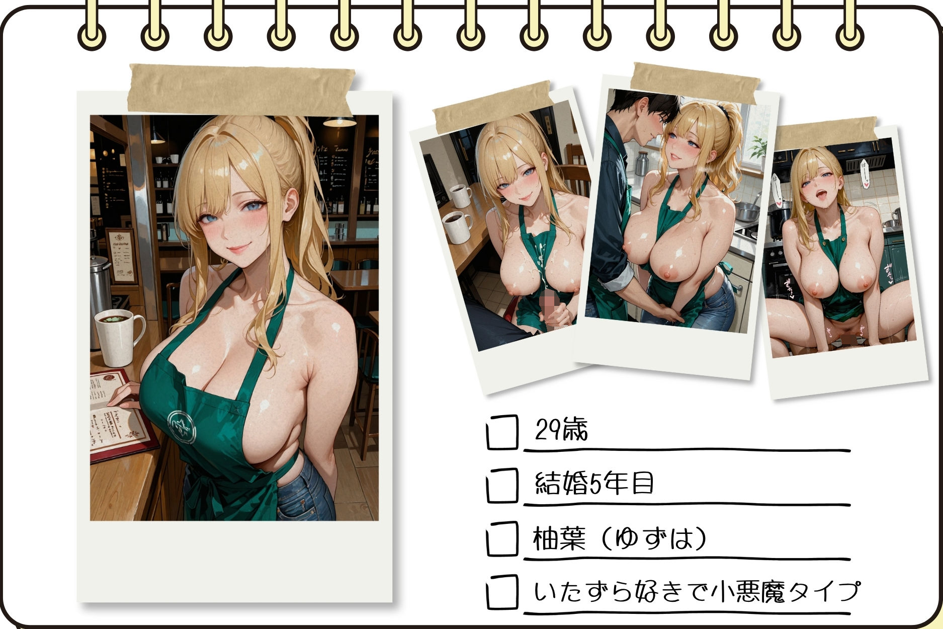 サンプル画像3:バイト先の制服が裸にエプロン！？〜普通に我慢できないよ(mapuememaru) [d_689588]