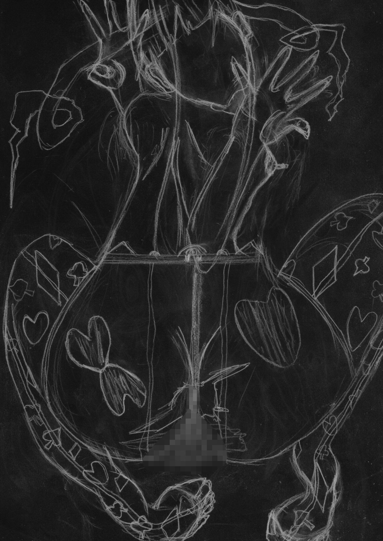 サンプル画像5:黒よりも黒いエロティックホラー黒戯絵集「マネキンポーズ7」(黒納豆) [d_689659]