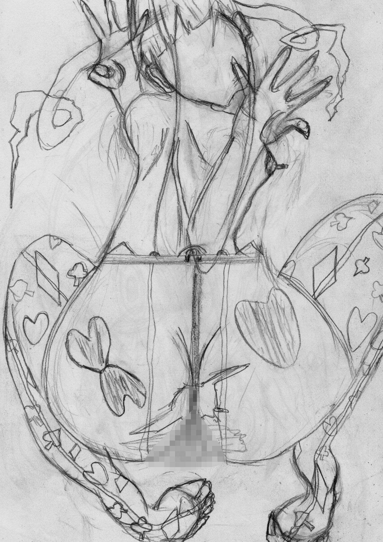 サンプル画像6:黒よりも黒いエロティックホラー黒戯絵集「マネキンポーズ7」(黒納豆) [d_689659]