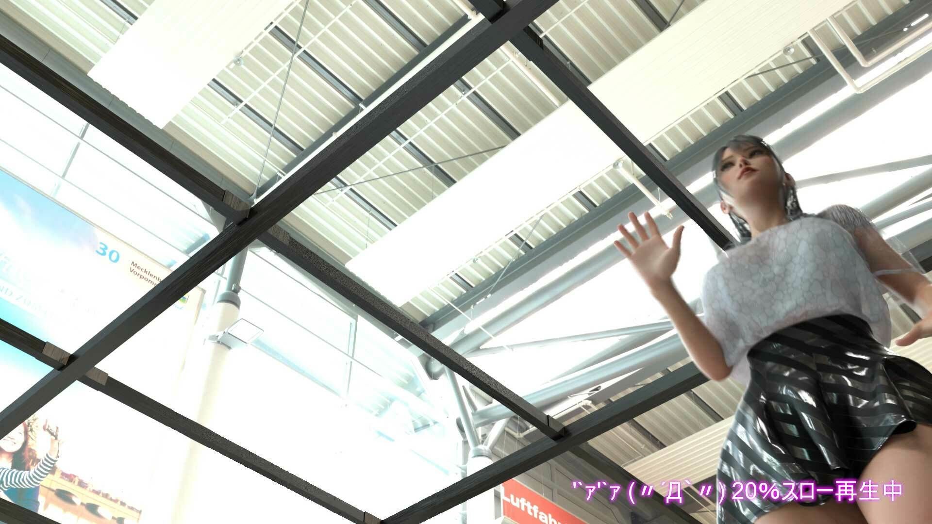 女子アナになった二階堂沙耶・早朝のニュース番組の冒頭でミニスカートでダンスすることを業務命令で強要される・ダンスVer.2:Vol.02『ただの話題作りとのことで電源OFF(のはず)のカメラが4台、ローアングルから彼女のスカート内を覗き込むように設置されている:PV02_黒Tバックパンティで扇風機風チラ』 エロ同人 d_689661 サンプル画像 4