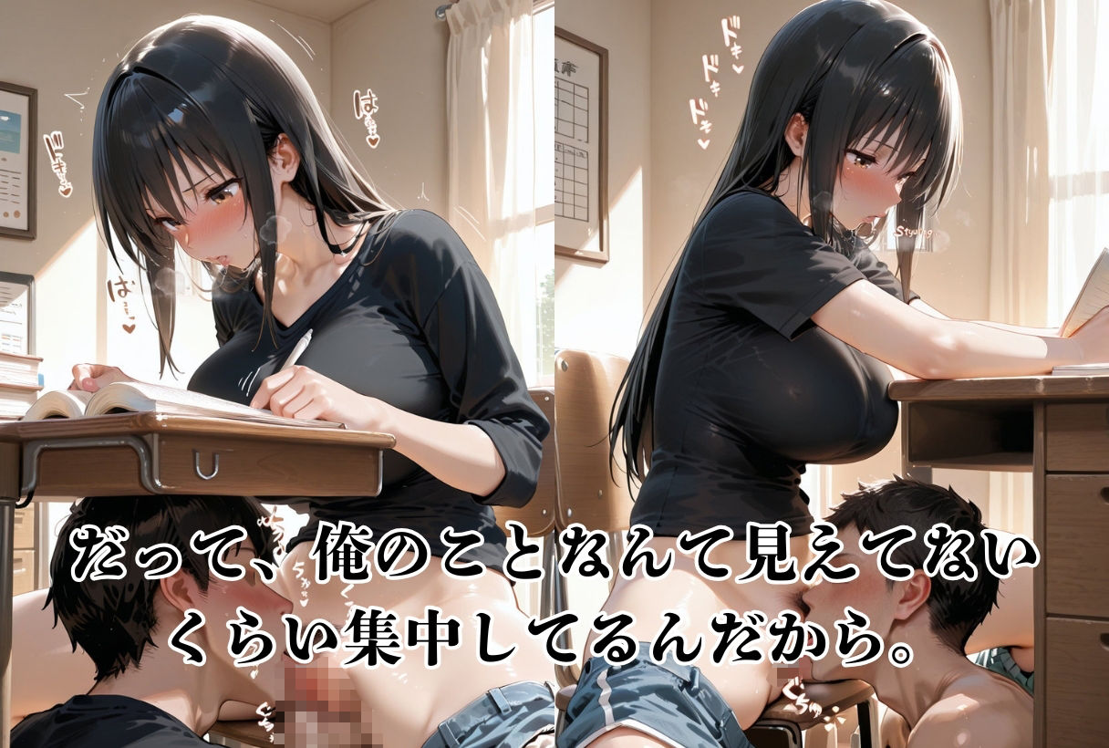 サンプル画像3:勉強中でもお構いなし！強引にエッチなプレイに(AIマニア) [d_689715]