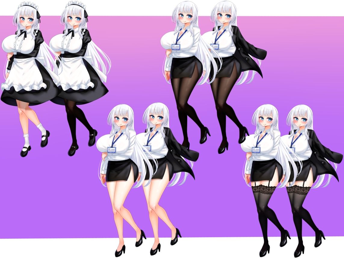 サンプル画像5:立ち絵素材 制服の女の子 HCGセット4(水の木) [d_690015]