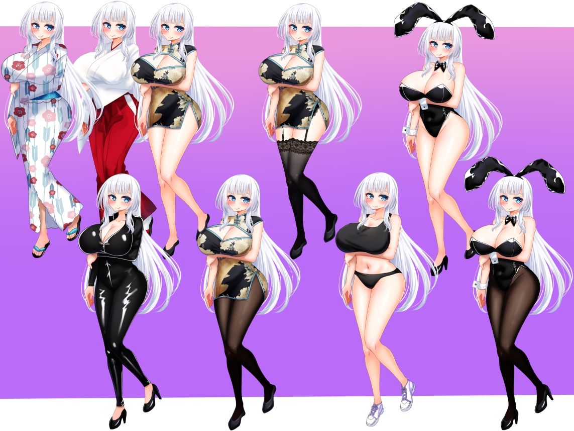 サンプル画像6:立ち絵素材 制服の女の子 HCGセット4(水の木) [d_690015]