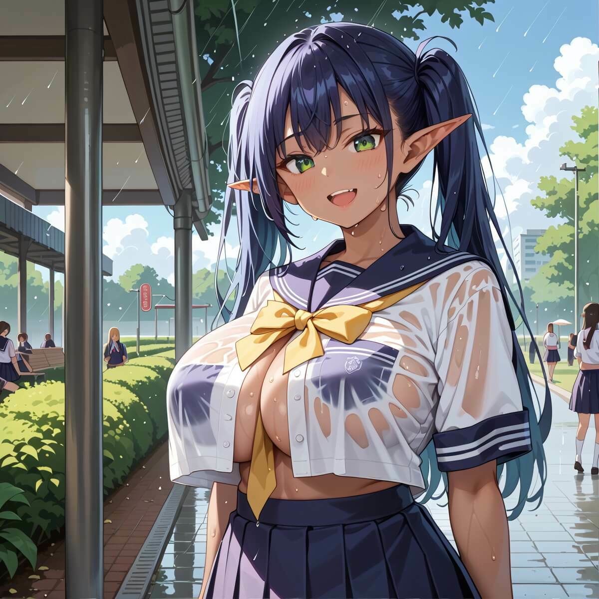 雨の中エロエルフに絞り取られた5！310枚 画像1