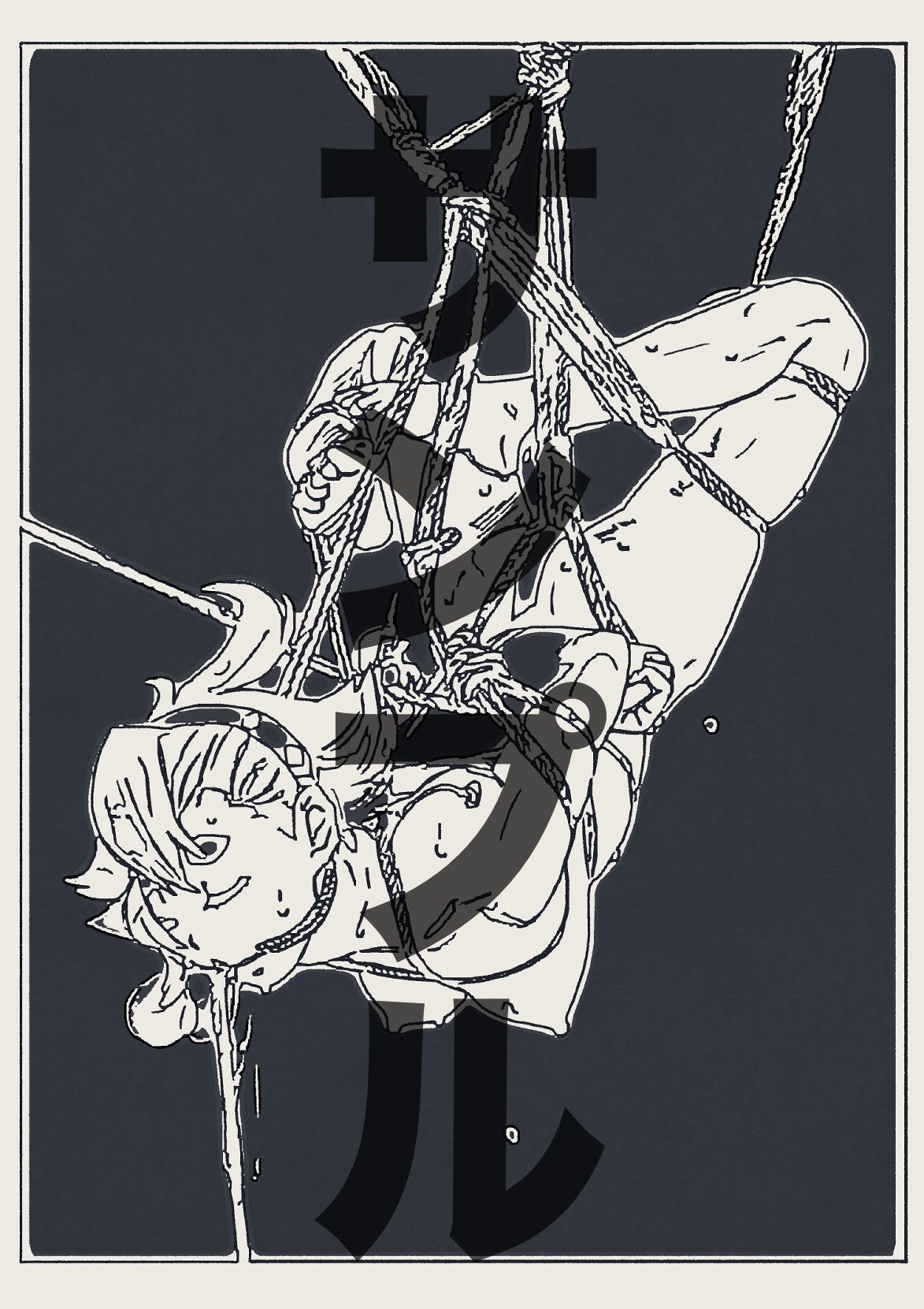 サンプル画像3:スレッタ・マーキュリー緊縛（線画）(なげやりくらぶ) [d_690292]