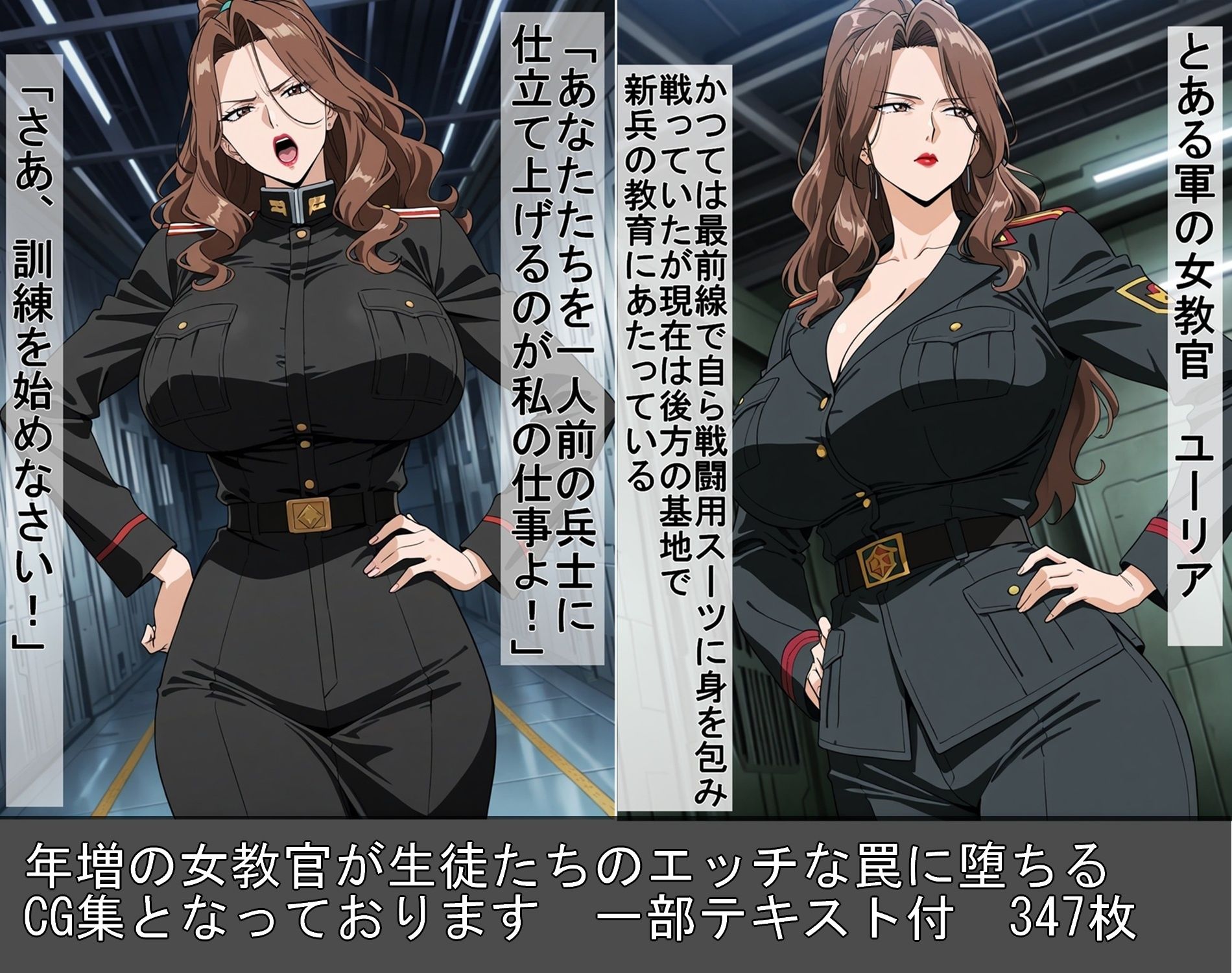 サンプル画像1:生徒達の罠に堕ちた女教官(豚鬼オーク@AIイラスト) [d_690367]