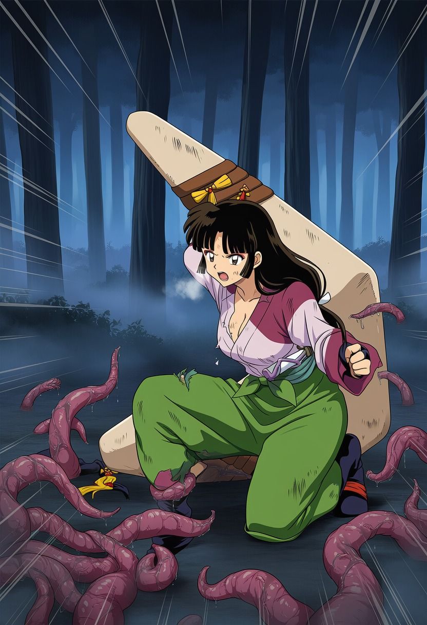 犬夜● 珊● vs ぬるぬる触手【苗床編】_3