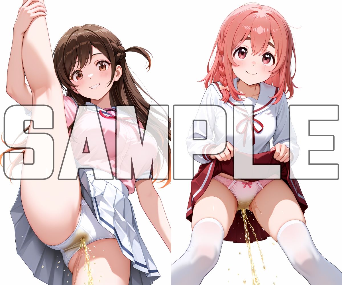 サンプル画像1:蔵出しおしっこお漏らしする「水〇千鶴」と「桜〇墨」(牡丹桜) [d_690395]