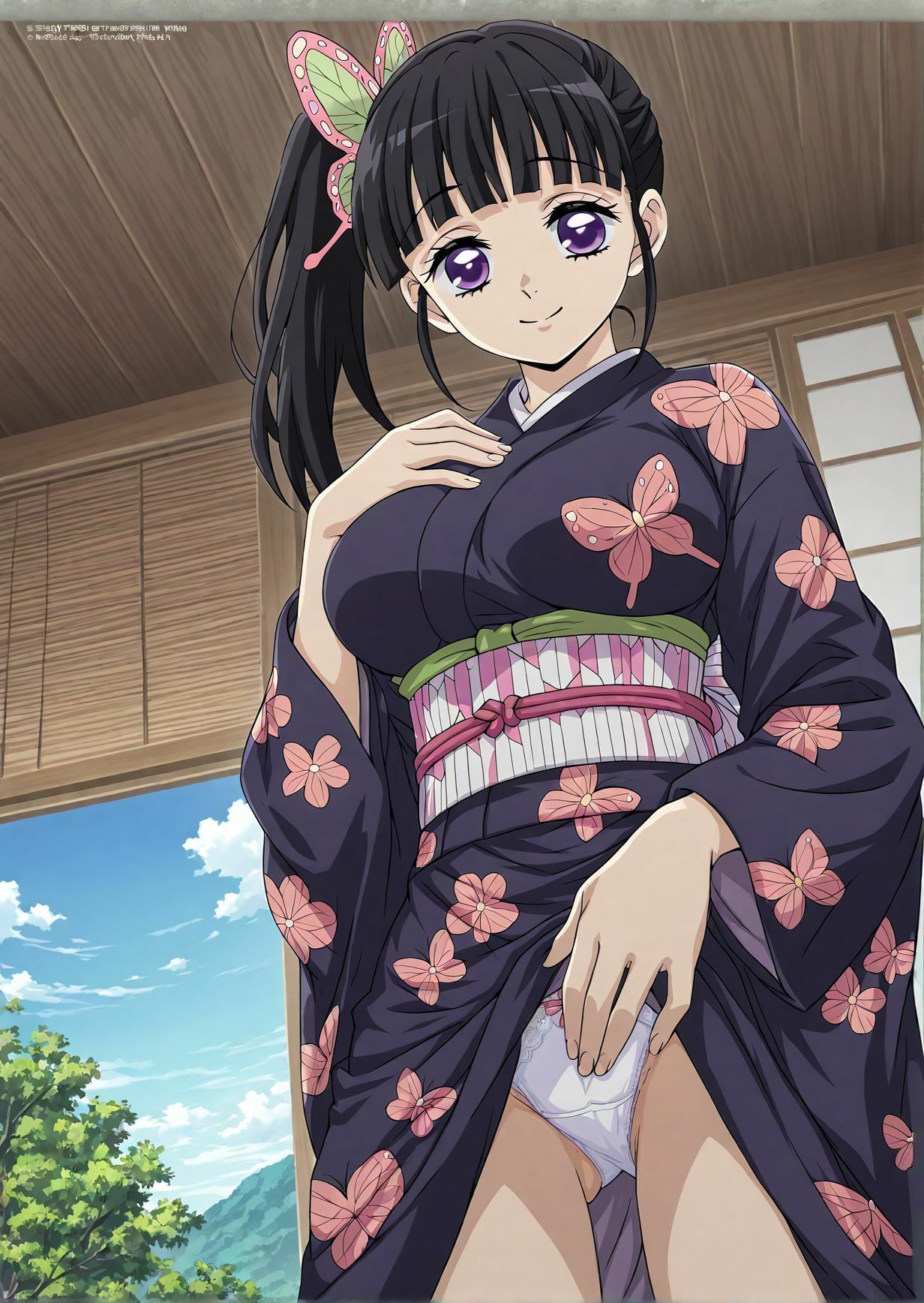 サンプル画像6:ぱんちらマニア！竈門禰〇子＆胡蝶し〇ぶ＆栗花落カ〇ヲの禁断セット(禁断のアルバム) [d_690455]