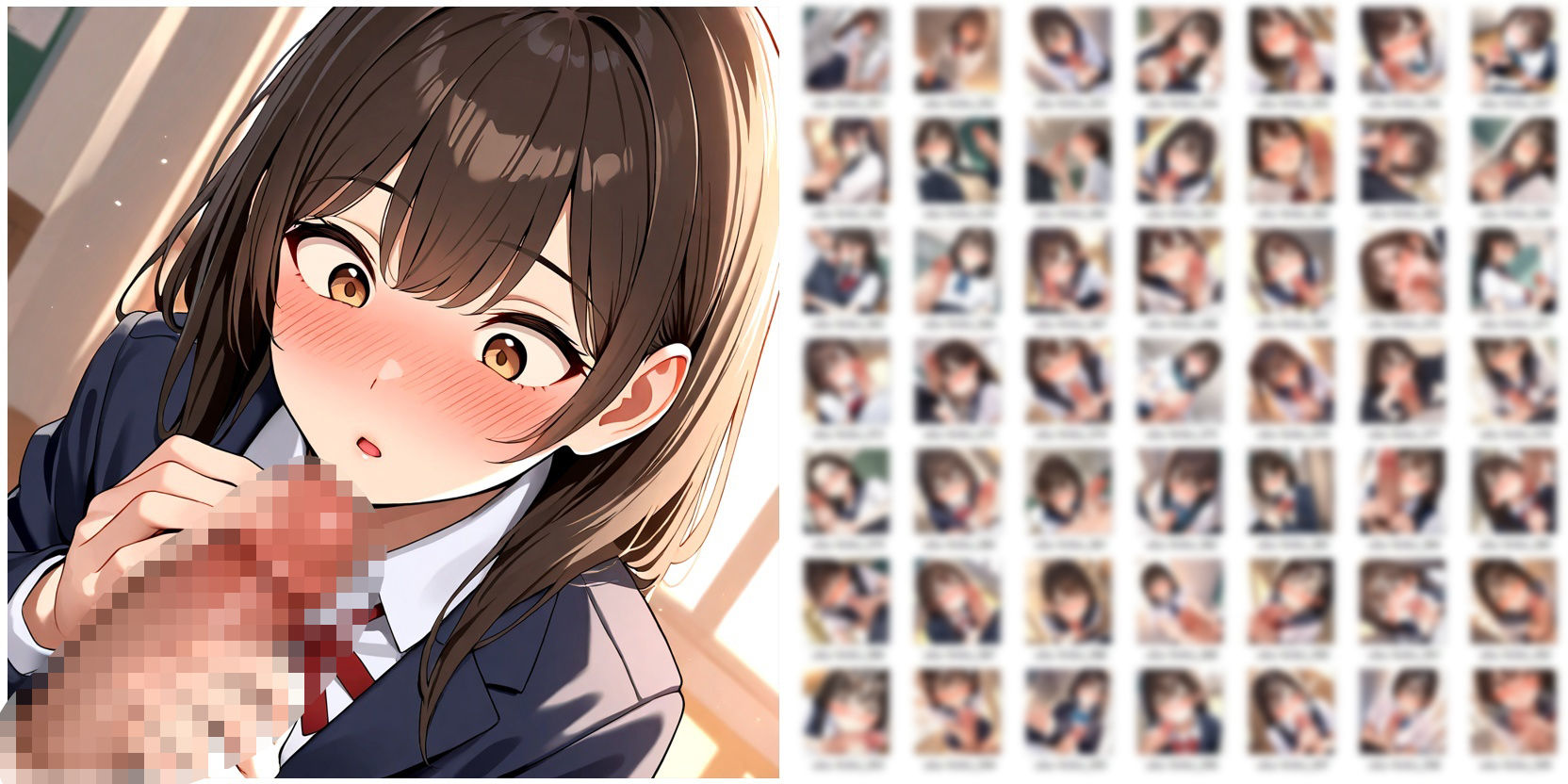 サンプル画像2:ち●ちんに興味津々な女の子にじっくり観察されちゃうだけのCG集(YOG) [d_690459]