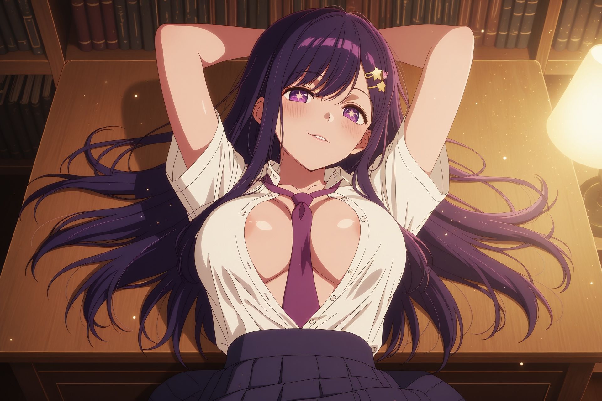 【AIイラスト集/R18】完璧で究極のアイドル_図書館・制服コレクション（155枚）/【AI CG Collection / R18】The Perfect Idol - Library ＆ Uniform Collection （155 Images） 画像5